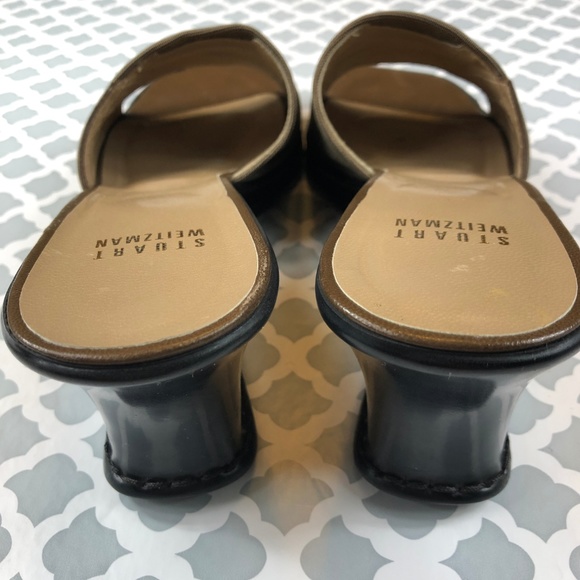 Stuart Weitzman Sandals Slides Open Toe Wedge Heel - Picture 3 of 5